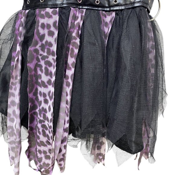 SPIRIT Halloween Dress Girls Medium Punk Skeleton Witch Costume Dress Only - Picture 9 of 11